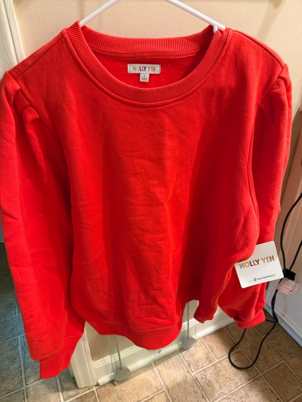 Women's Red Crewneck Sweatshirt
